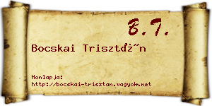 Bocskai Trisztán névjegykártya